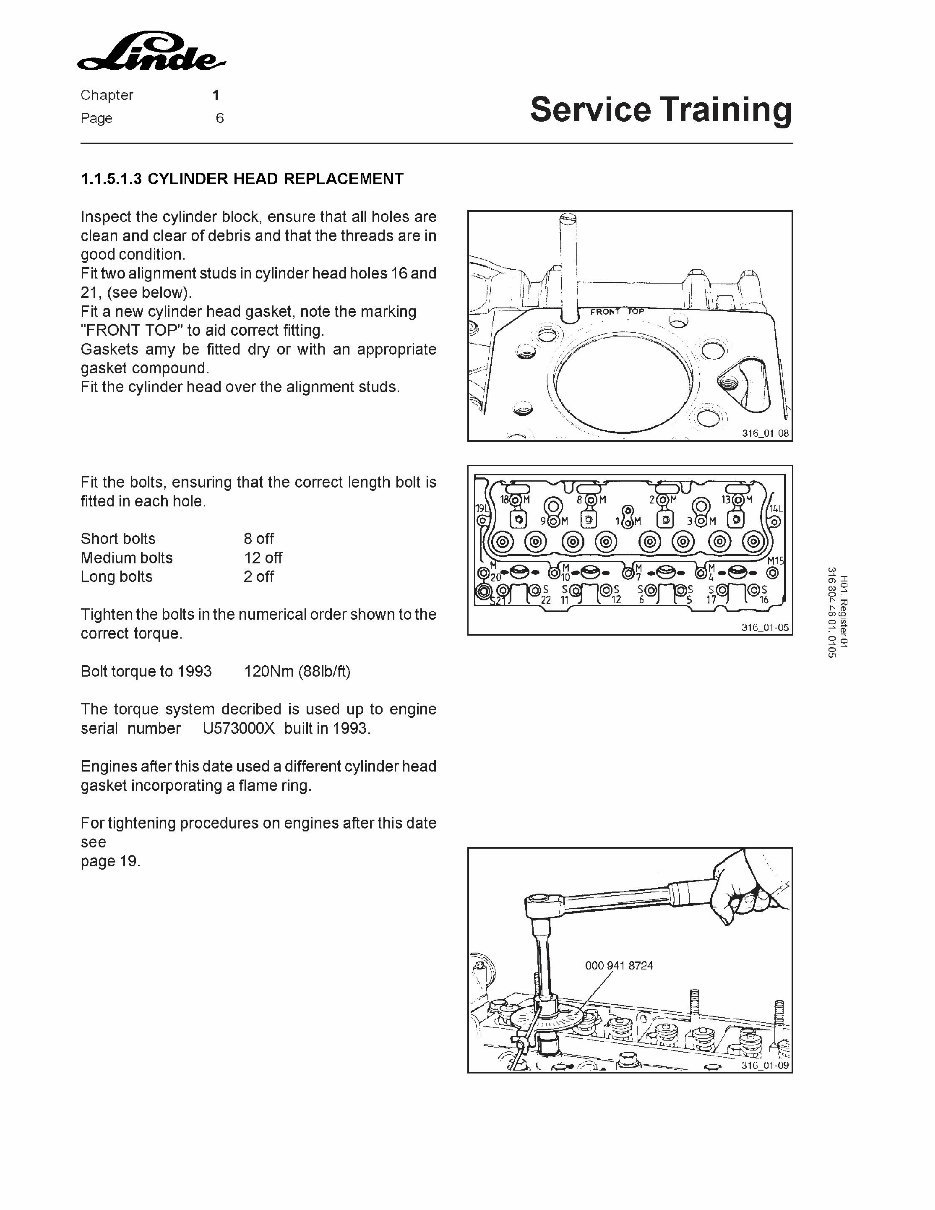Linde IC Engined Truck 316 Series: S30, S40, S50, S60 Service Training Manual preview img 7