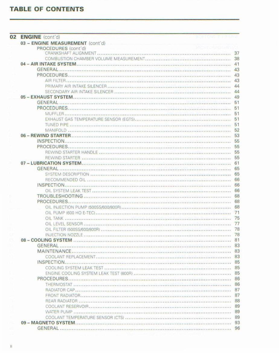 2009 Ski-Doo Summit Everest 154 BOOR Power TEK Factory Service & Work Shop Manual preview img 3