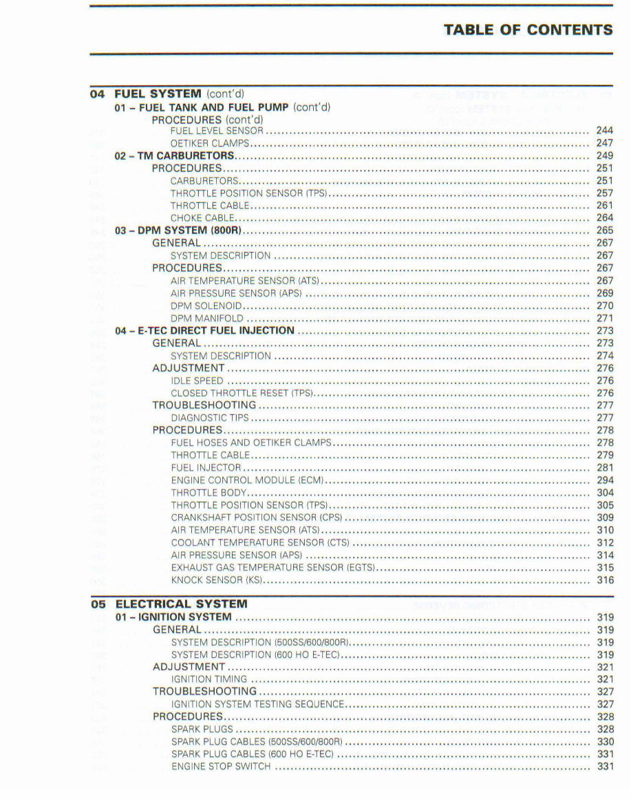 2009 Ski-Doo Summit Everest 154 BOOR Power TEK Factory Service & Work Shop Manual preview img 6