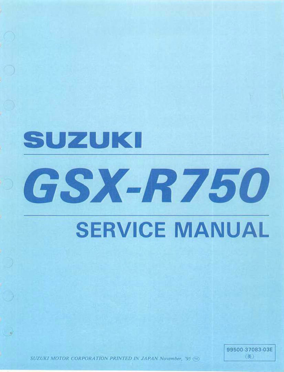 2007 Suzuki GSX-R750 Service & Repair Manual preview img 1