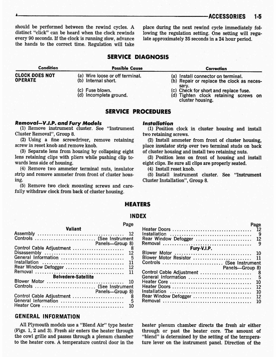 1967 Plymouth Service manual Fury Belvedere, satellite VIP preview img 10