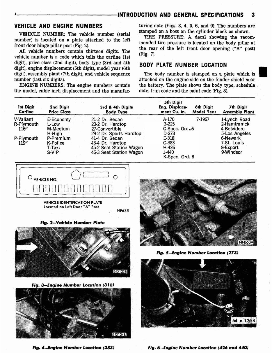 1967 Plymouth Service manual Fury Belvedere, satellite VIP preview img 4