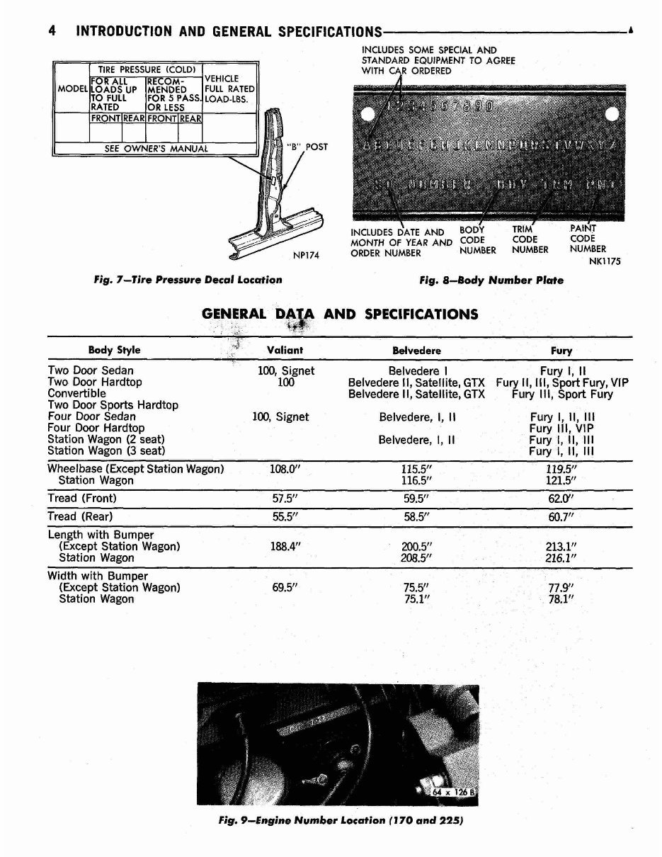 1967 Plymouth Service manual Fury Belvedere, satellite VIP preview img 5