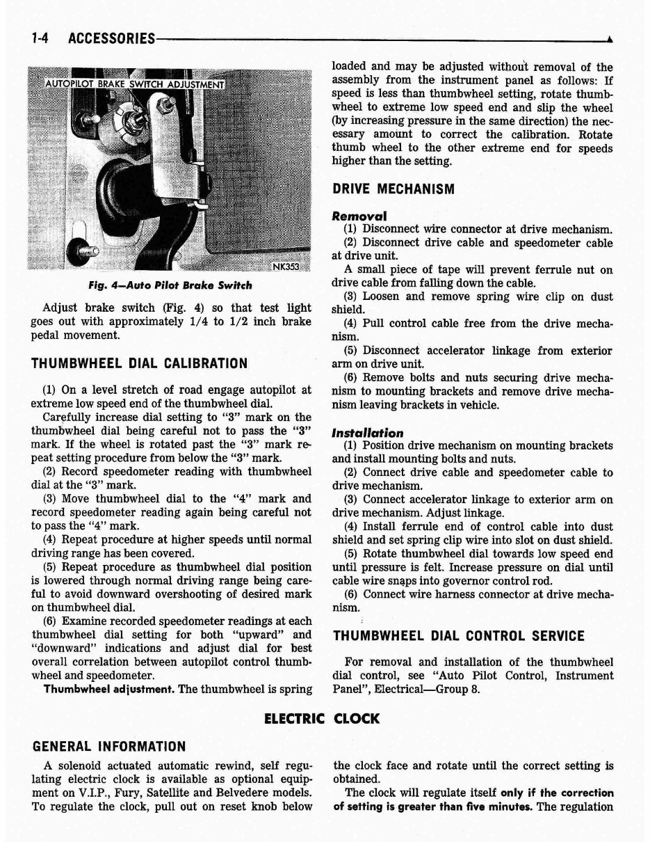 1967 Plymouth Service manual Fury Belvedere, satellite VIP preview img 9