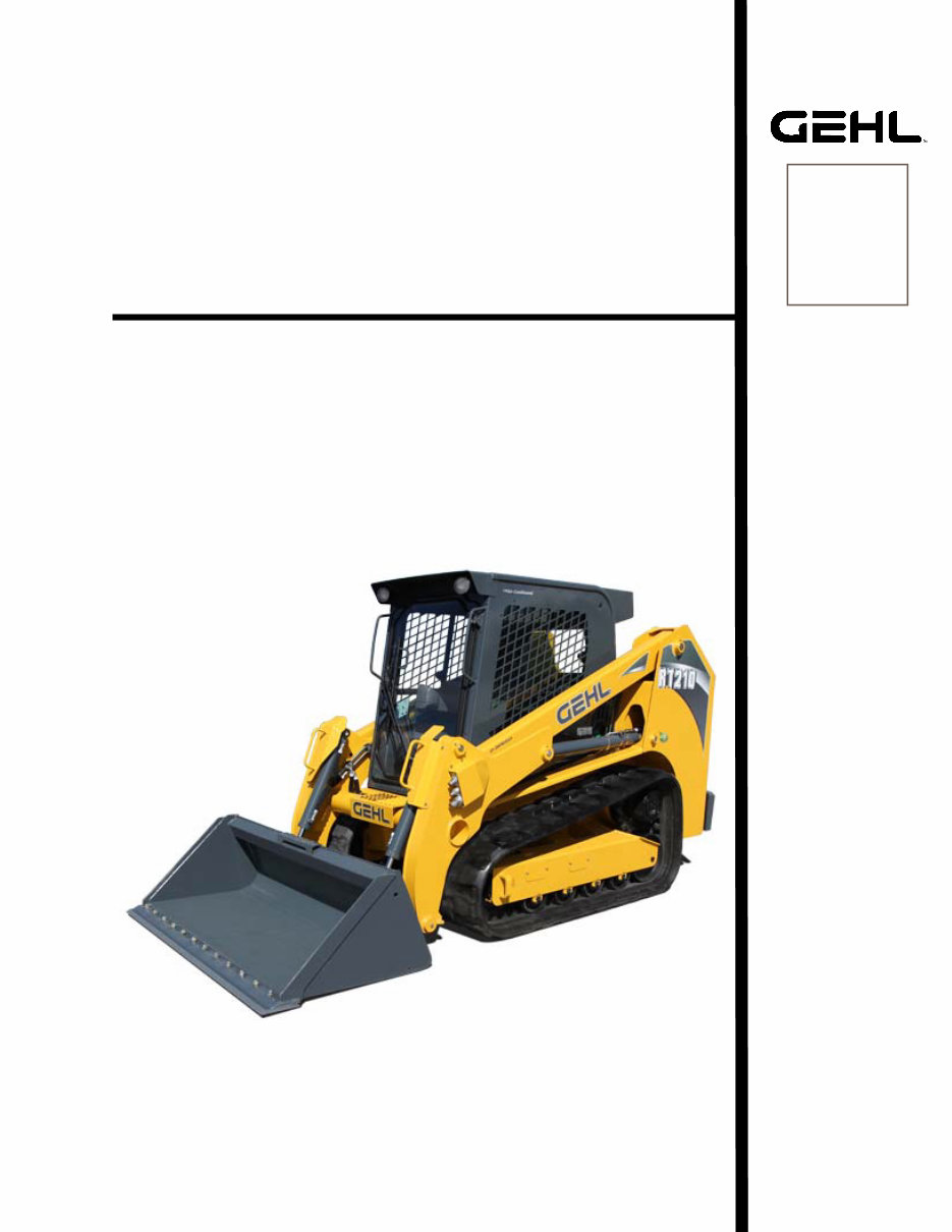 Gehl RT210 RT 210 Compact Track Loader Illustrated Master Parts List Manual Machine Serial Number 9210 preview img 1