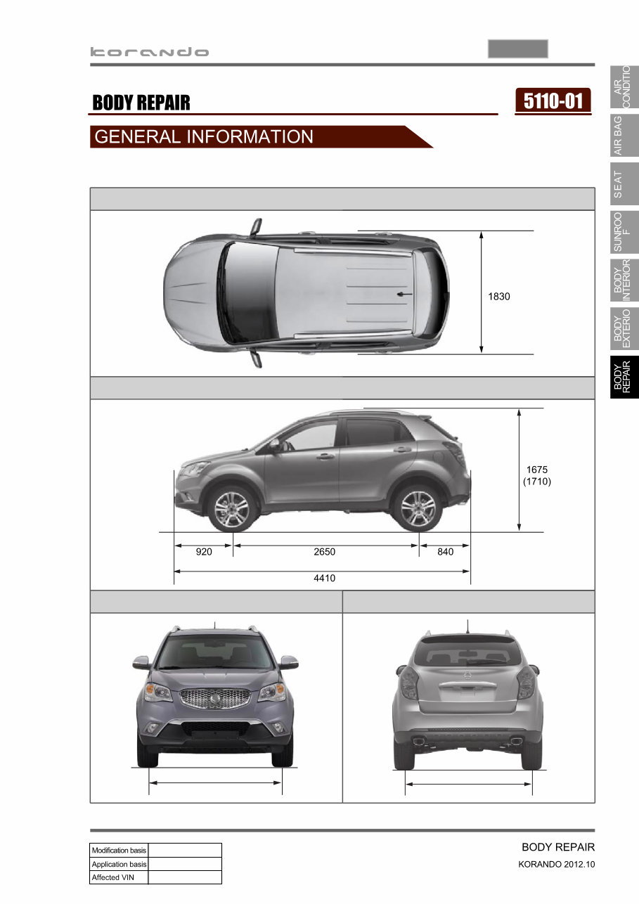 2010-2015 SsangYong Korando (C200) OEM Service & Repair Manual preview img 1