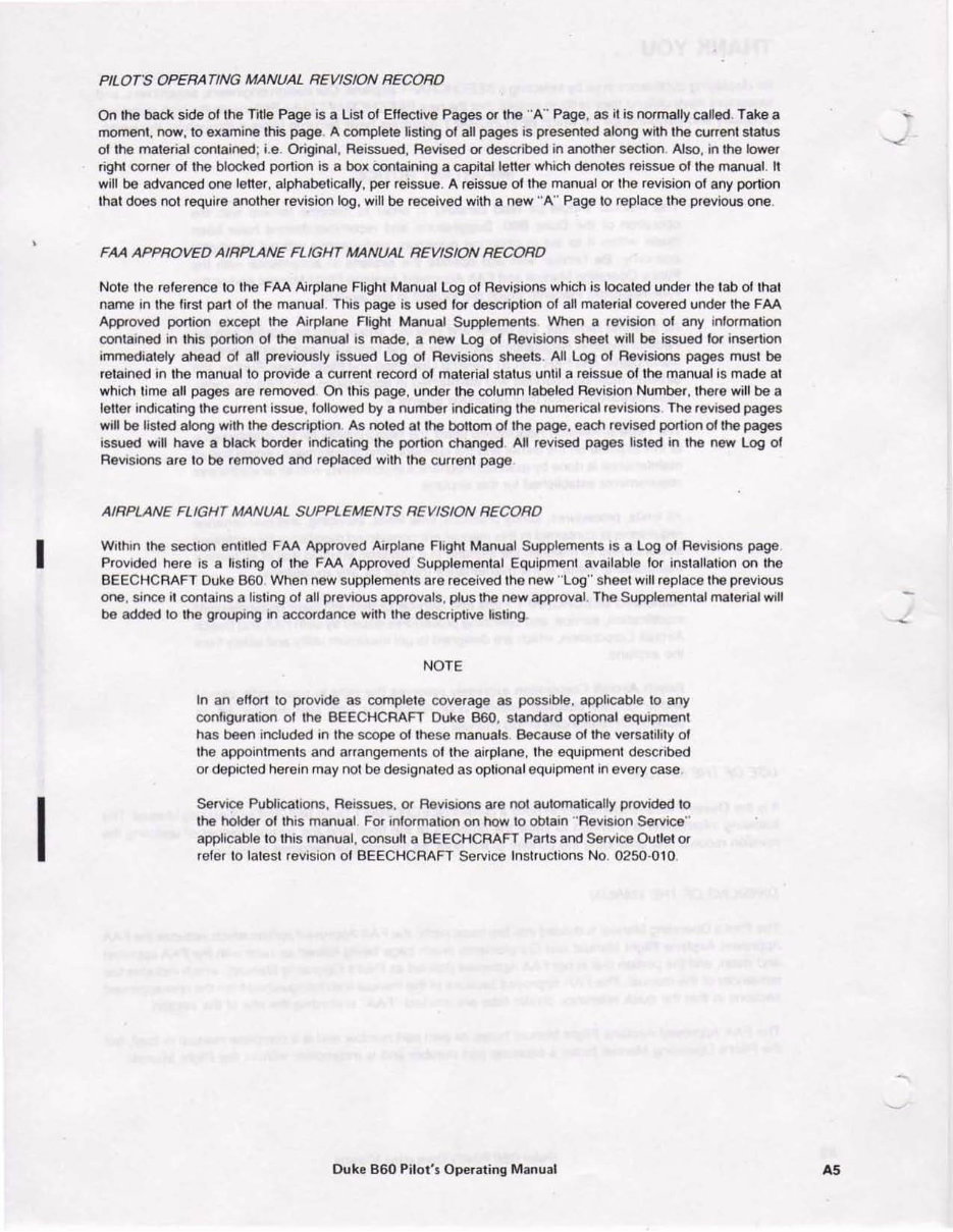 Duke B60 Checklist.pdf Beechcraft Duke B60 Pilots Operating Manual POH - IMPROVED ...