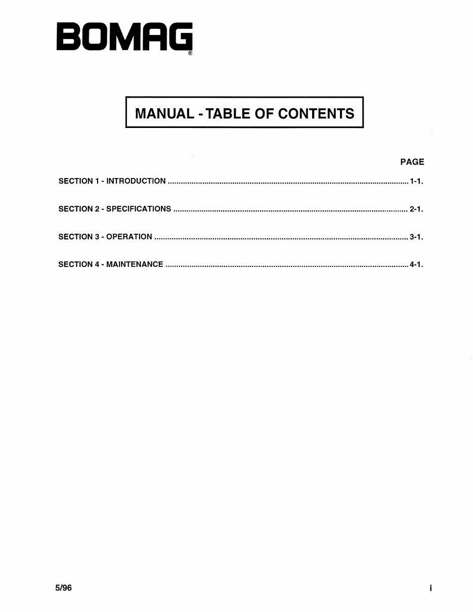 Bomag MPH 100 Soil Stabilizer Asphalt Recycler Operating & Maintenance Manual preview img 7