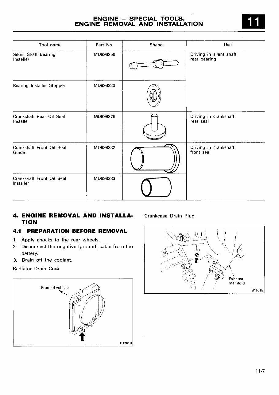 Mitsubishi 4D55 Engine Workshop Service Repair Manual preview img 7