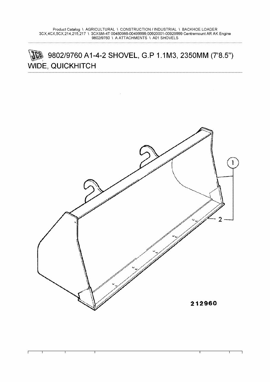 JCB 3CX-4T BACKHOE Loader Parts Catalog Manual (SER. NUMBER 00480988-00499999, 00920001-00929999) preview img 4