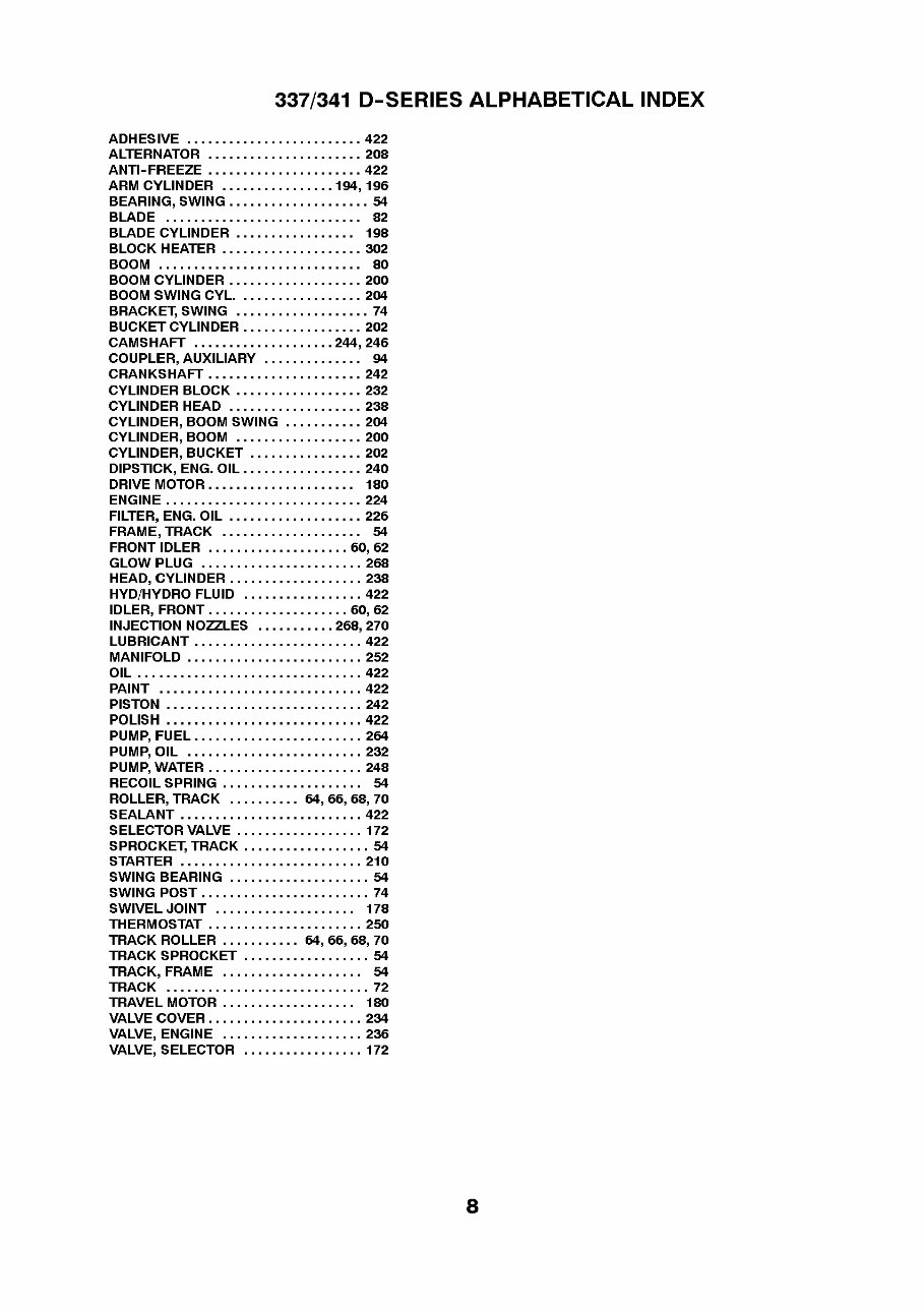 Bobcat 337/341 D-Series Excavators Parts Catalog preview img 2