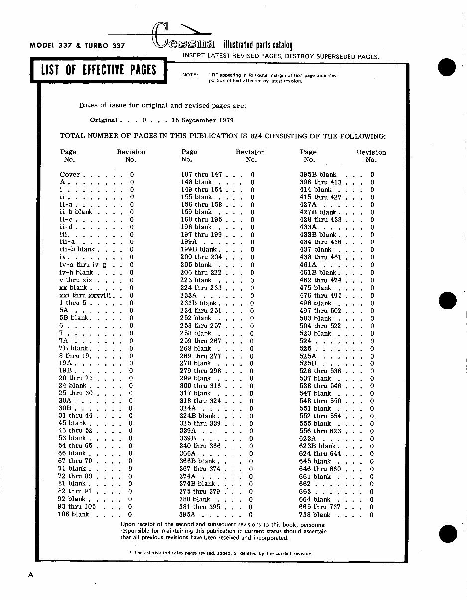 1973-1980 Cessna Model 337 & Turbo Serie Parts Catalog preview img 4