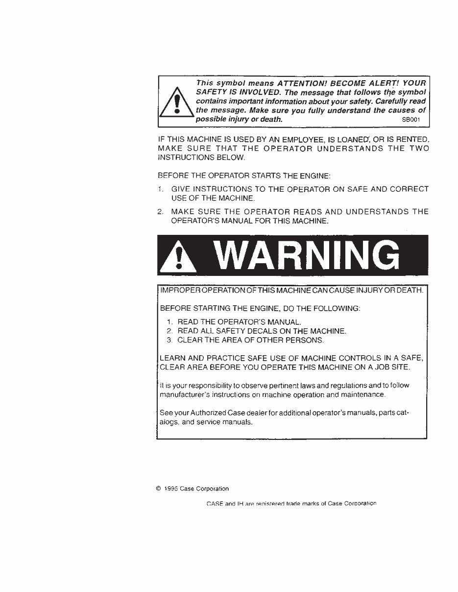 CASE IH 895 895 With CARRARO MFD AXEL Tractor Operators Manual preview img 2