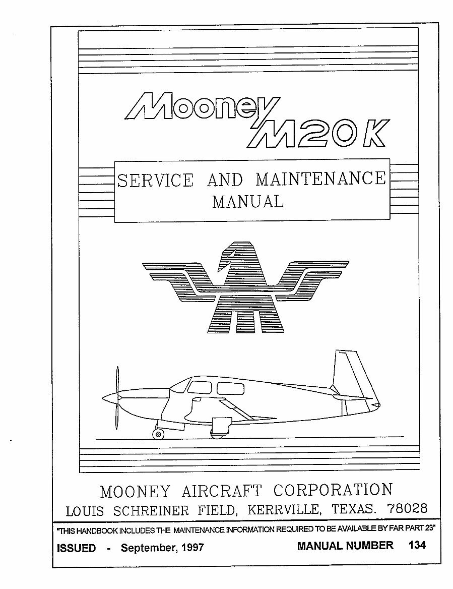 Mooney M20K 231 252 service maintenance manual preview img 1