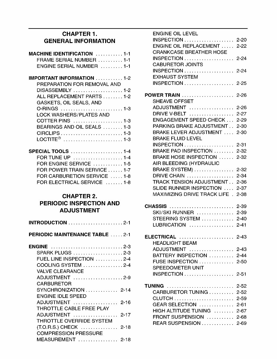 2006-2012 Yamaha APEX ATTAK RX10 Snowmobile Service Manual preview img 8