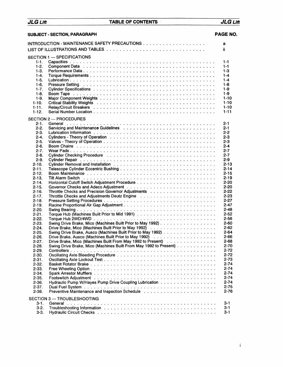 JLG Boom Lifts 60H,70H ANSI* Factory Service / Repair/ Workshop Manual ! (P/N: 3120630) | Online Manuals preview img 5