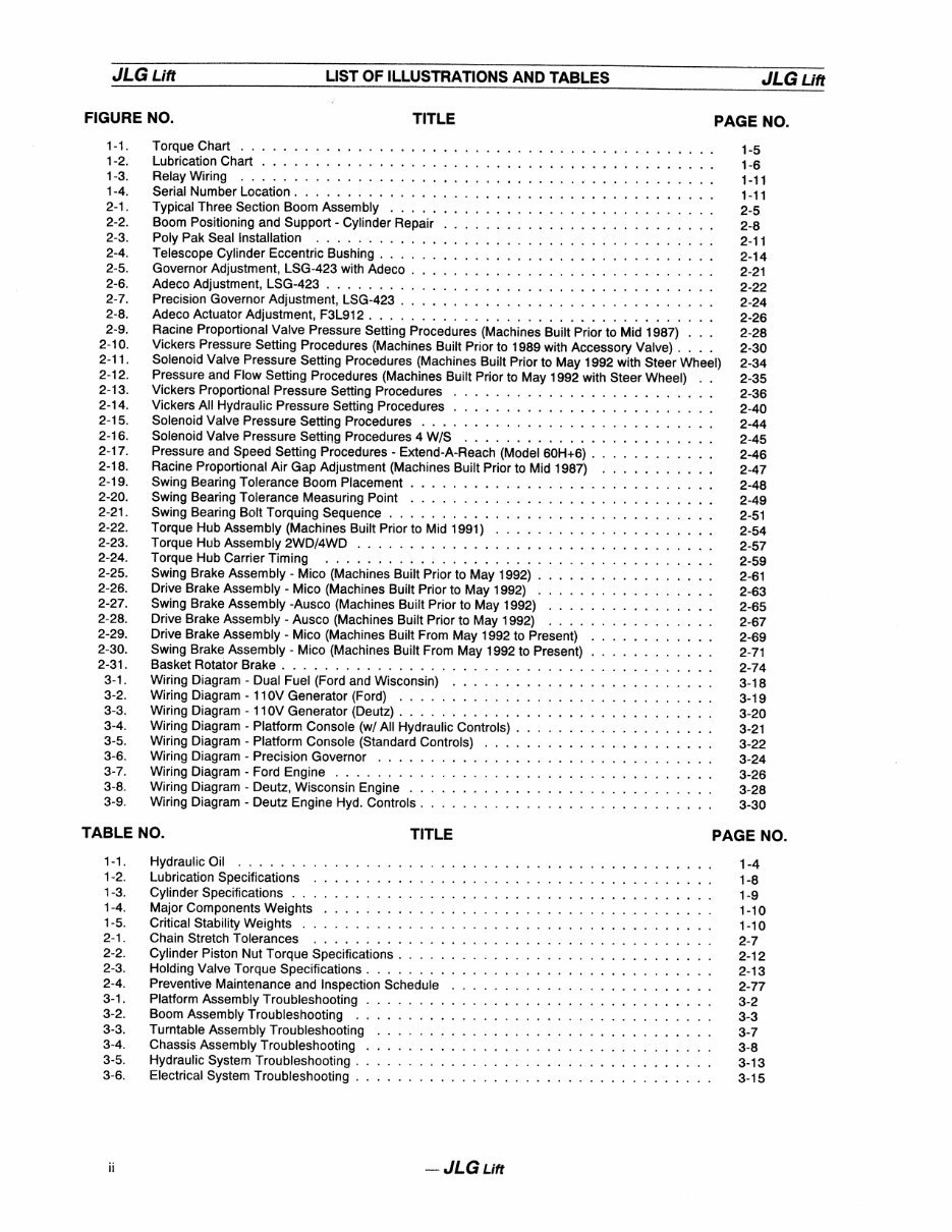 JLG Boom Lifts 60H,70H ANSI* Factory Service / Repair/ Workshop Manual ! (P/N: 3120630) | Online Manuals preview img 6