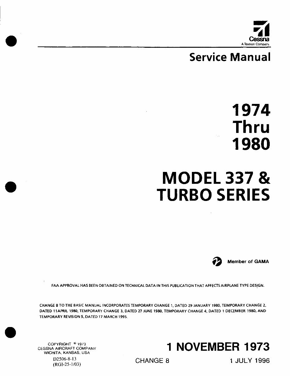 Cessna 337 T337 service manual skymaster preview img 1