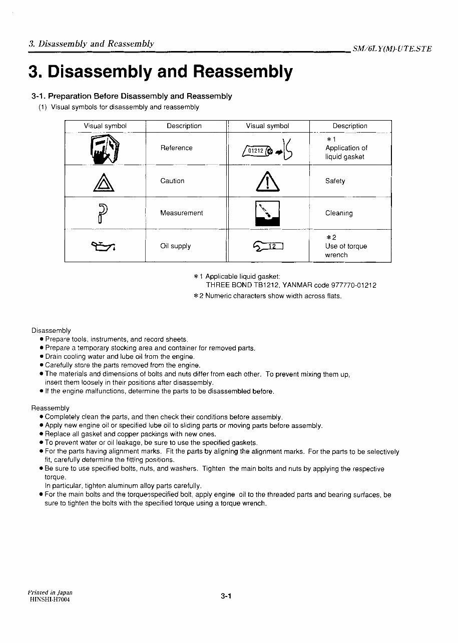 YANMAR 6LY Series Marine Diesel Workshop Service Manual preview img 10