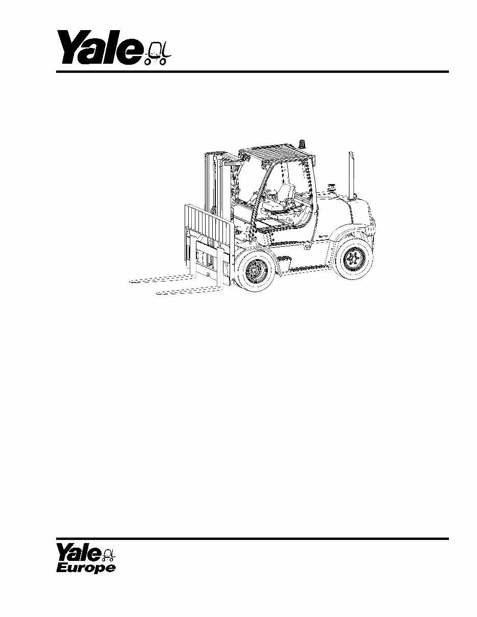Yale (D878) GLP70VX, GDP70VX, GLP60VX, GDP60VX Forklift Service Parts Catalogue Manual preview img 1