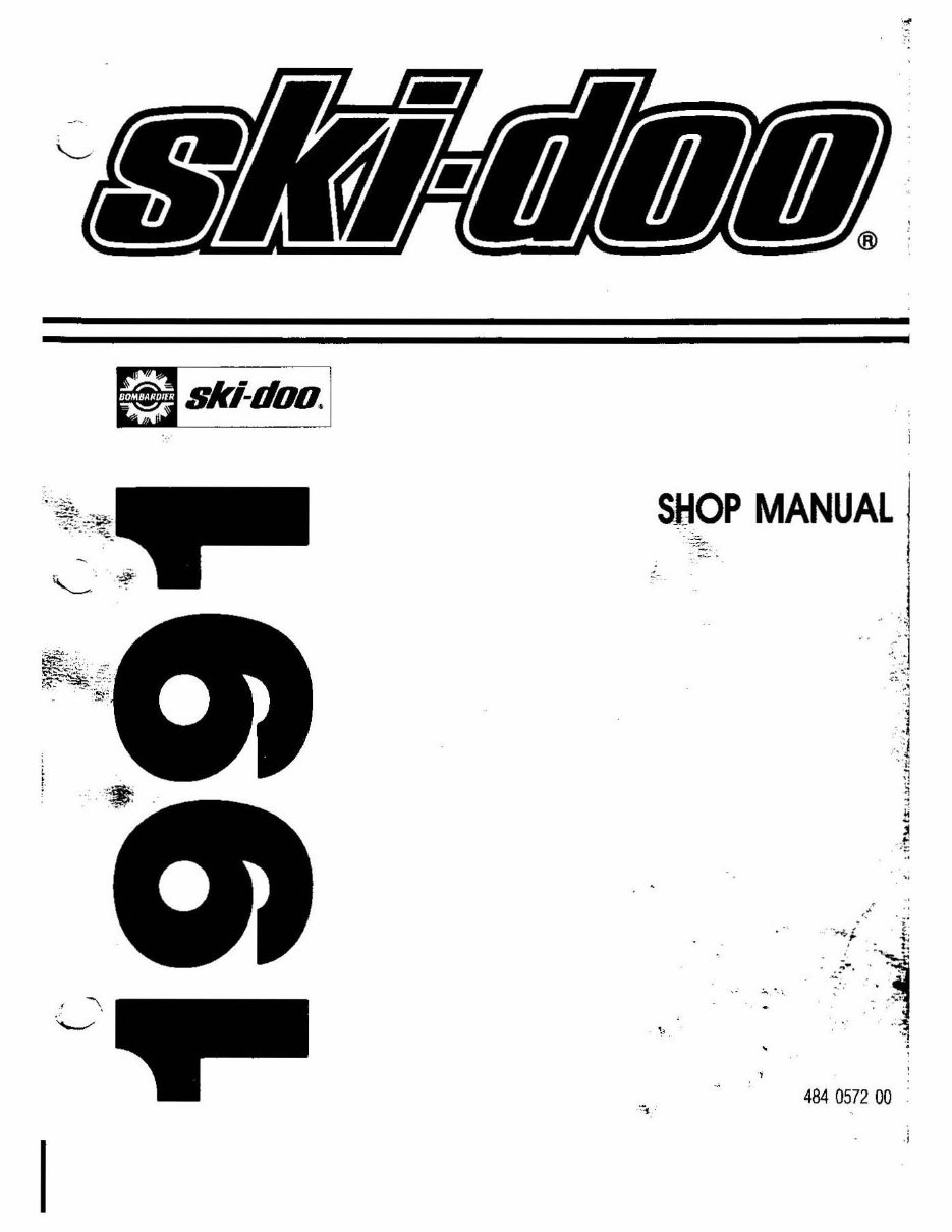 1991 SKI DOO SAFARI GLX Factory Service & Work Shop Manual preview img 1