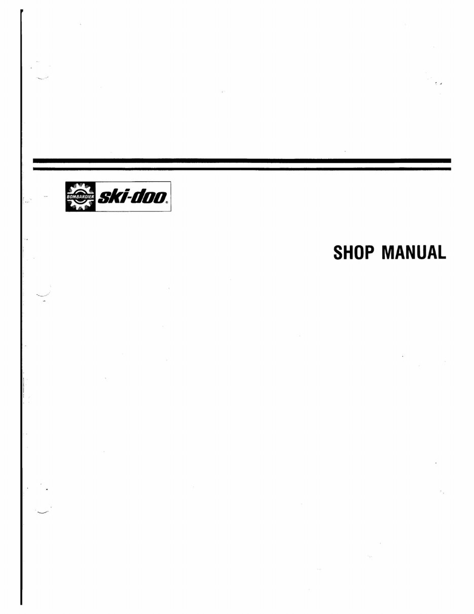 1991 SKI DOO SAFARI GLX Factory Service & Work Shop Manual preview img 4