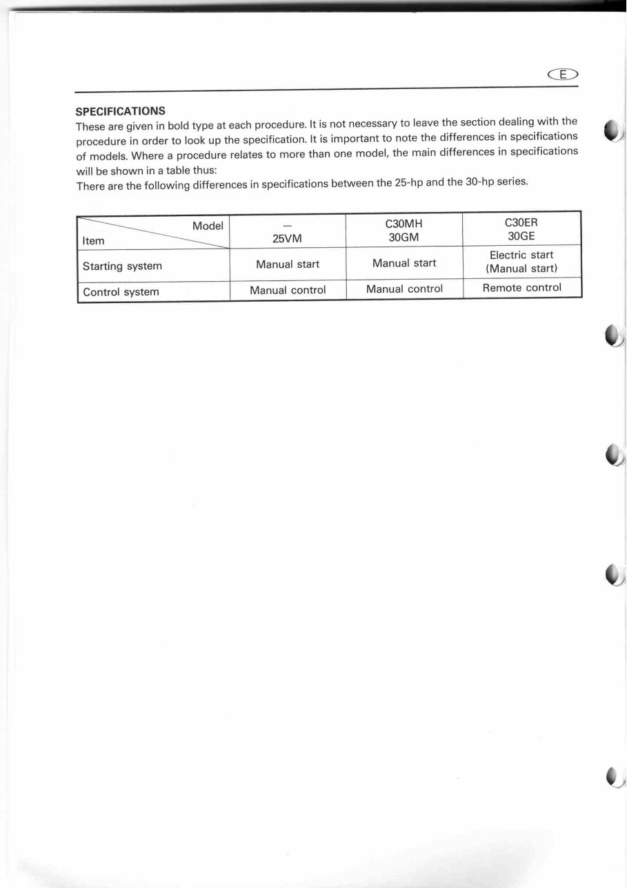 Yamaha Marine Outboard 25V / 30G (C30) Service Repair Manual preview img 4