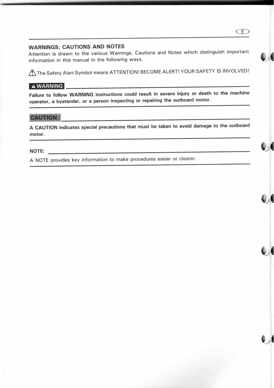 Yamaha Marine Outboard 25V / 30G (C30) Service Repair Manual preview img 5