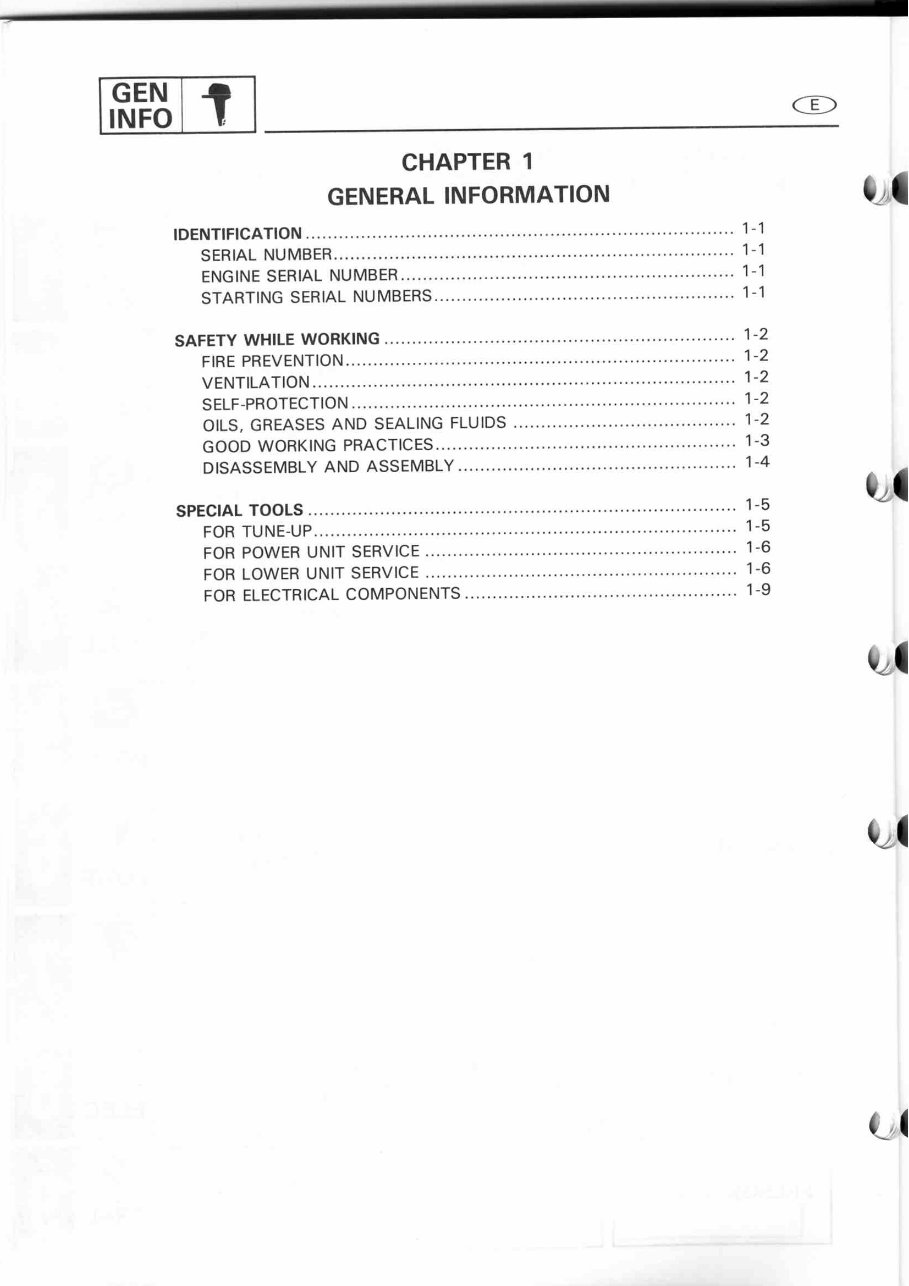 Yamaha Marine Outboard 25V / 30G (C30) Service Repair Manual preview img 9
