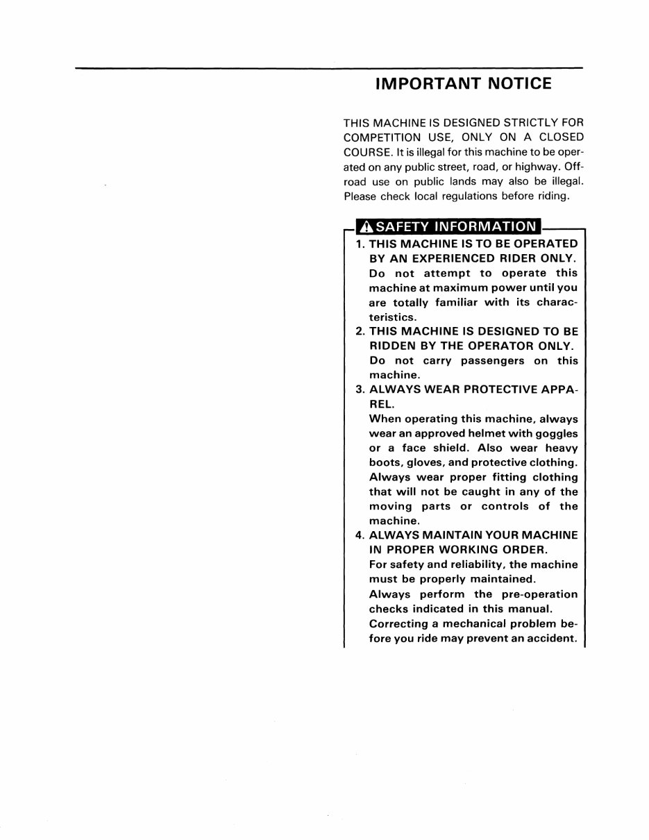 YAMAHA YZ125 Full Service & Repair Manual 1992-1993 preview img 5