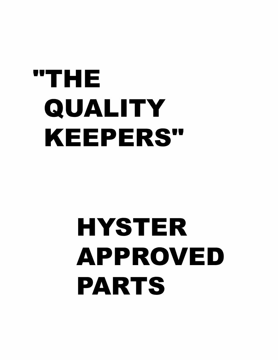 HYSTER E30HSD, E35HSD, E40HSD Forklift Service Repair Manual & Parts Manual (A219) preview img 4