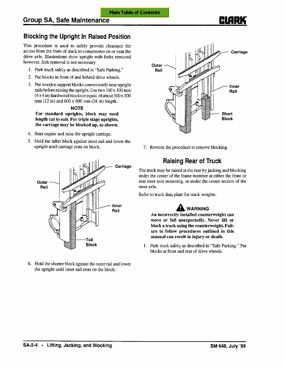 CLARK Forklift CMP 40, CMP 45, CMP 50S Service Repair Manual preview img 10