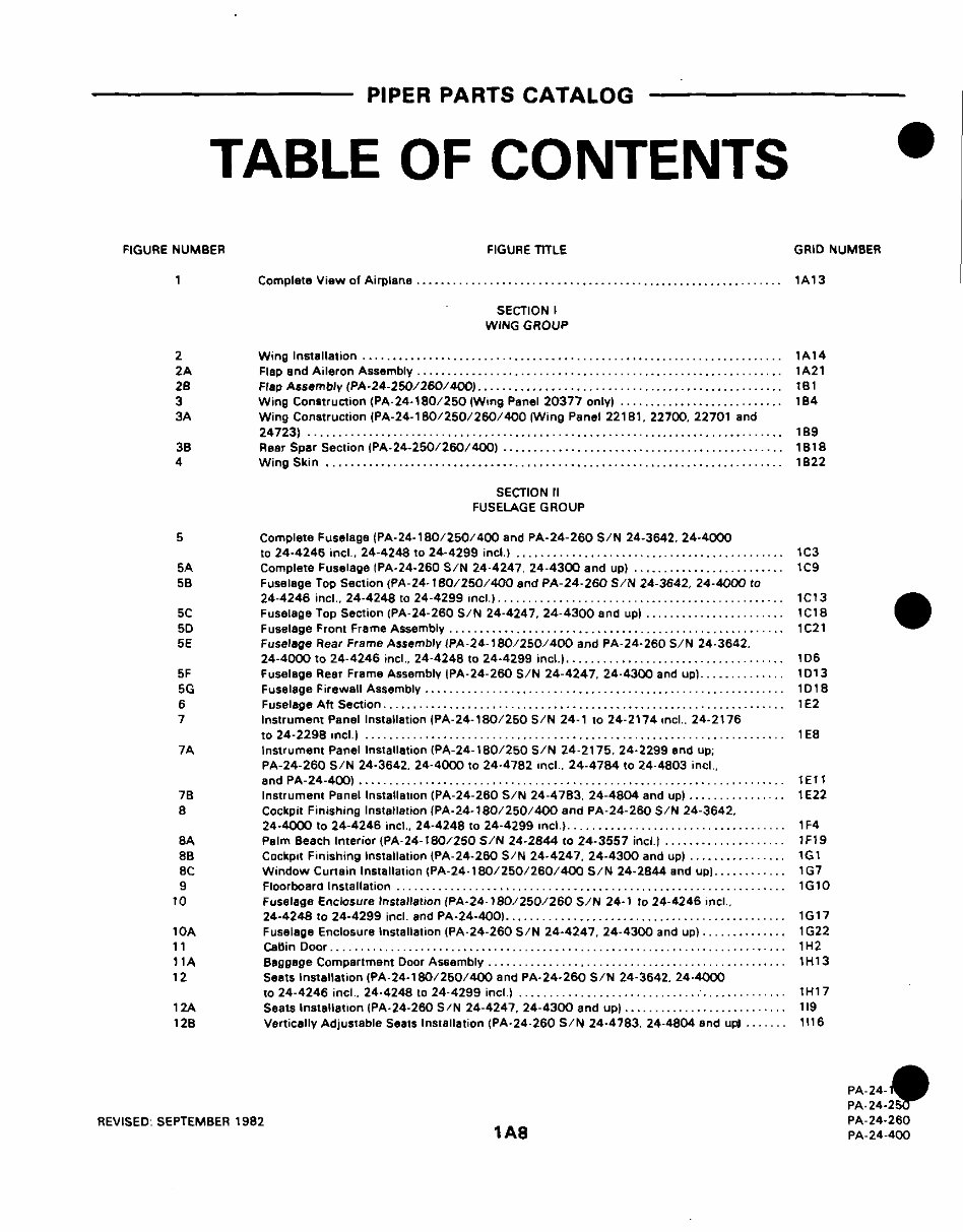 Piper Comanche PA-24 Service Manual & Parts Catalog PA-24-180, PA-24-250, PA-24-260, PA-24-400 - preview img 8