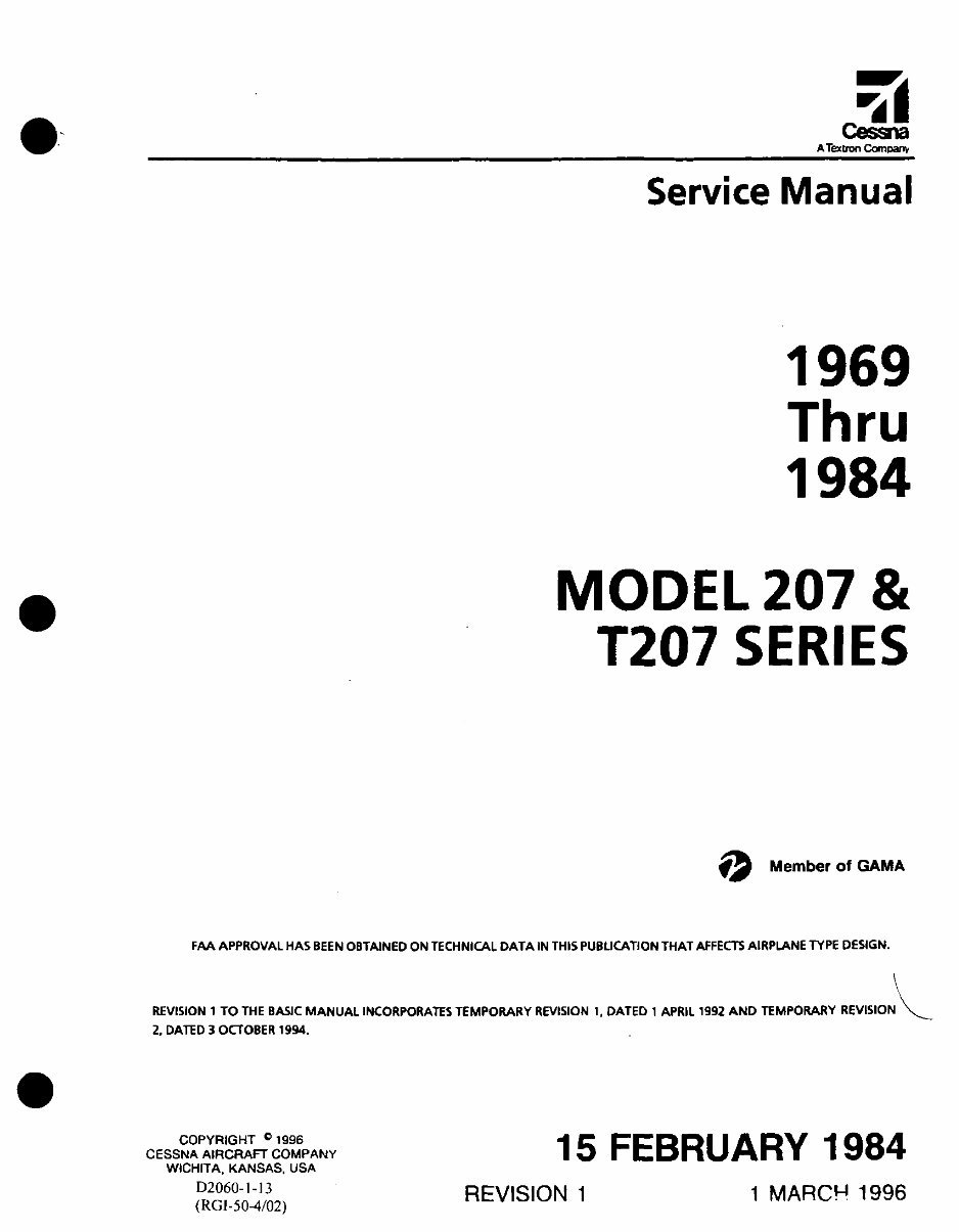 Cessna 207 T207 Aircraft Complete Workshop Service Repair Manual 1969 1970 1971 1972 1973 1974 1975 1976 1977 1978 1979 1980 198 preview img 1