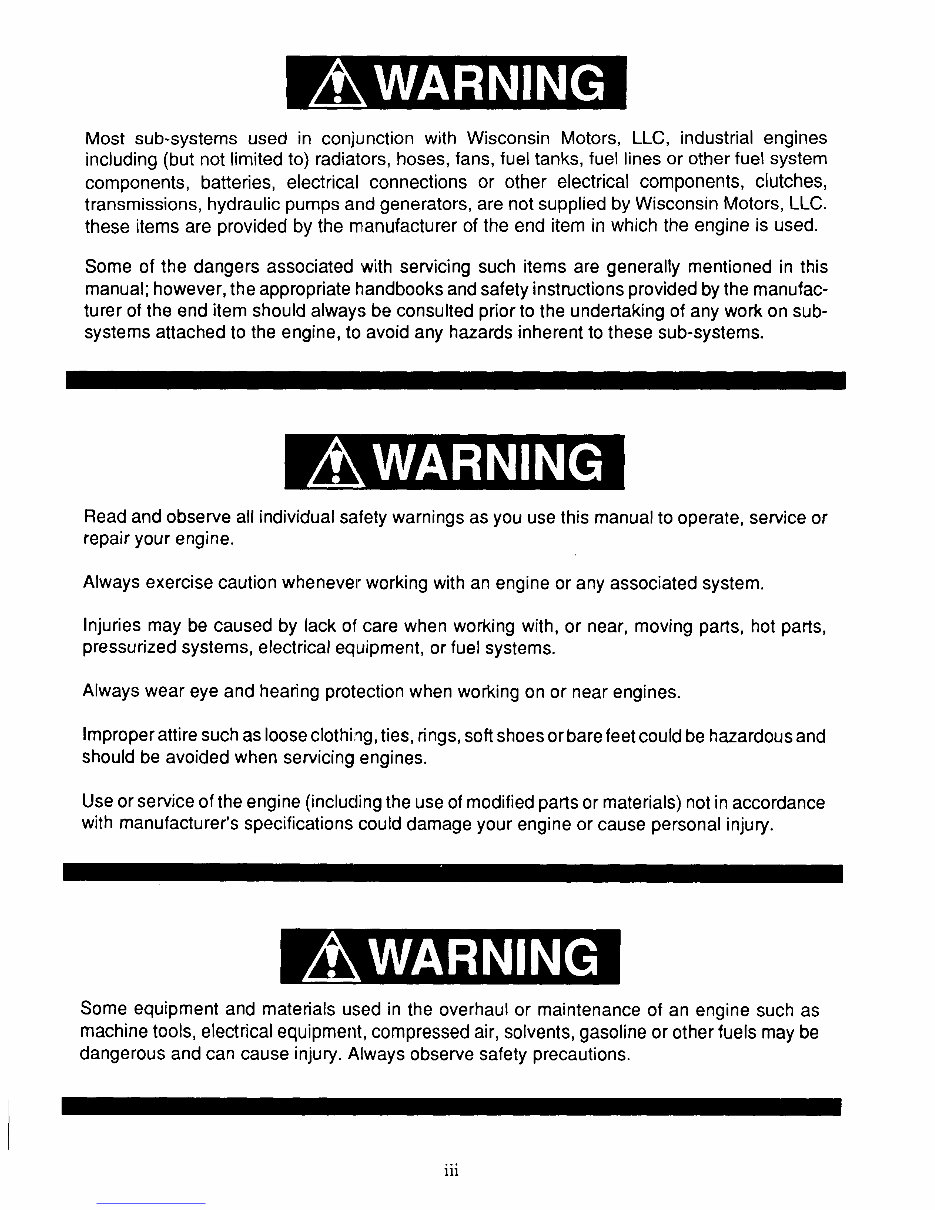 WISCONSIN V465D V460D V461D Engine Workshop Repair Manual preview img 5