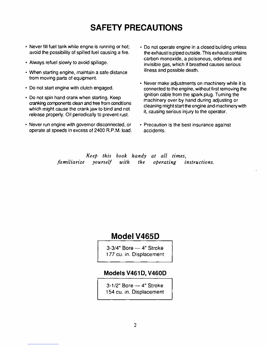 WISCONSIN V465D V460D V461D Engine Workshop Repair Manual preview img 6