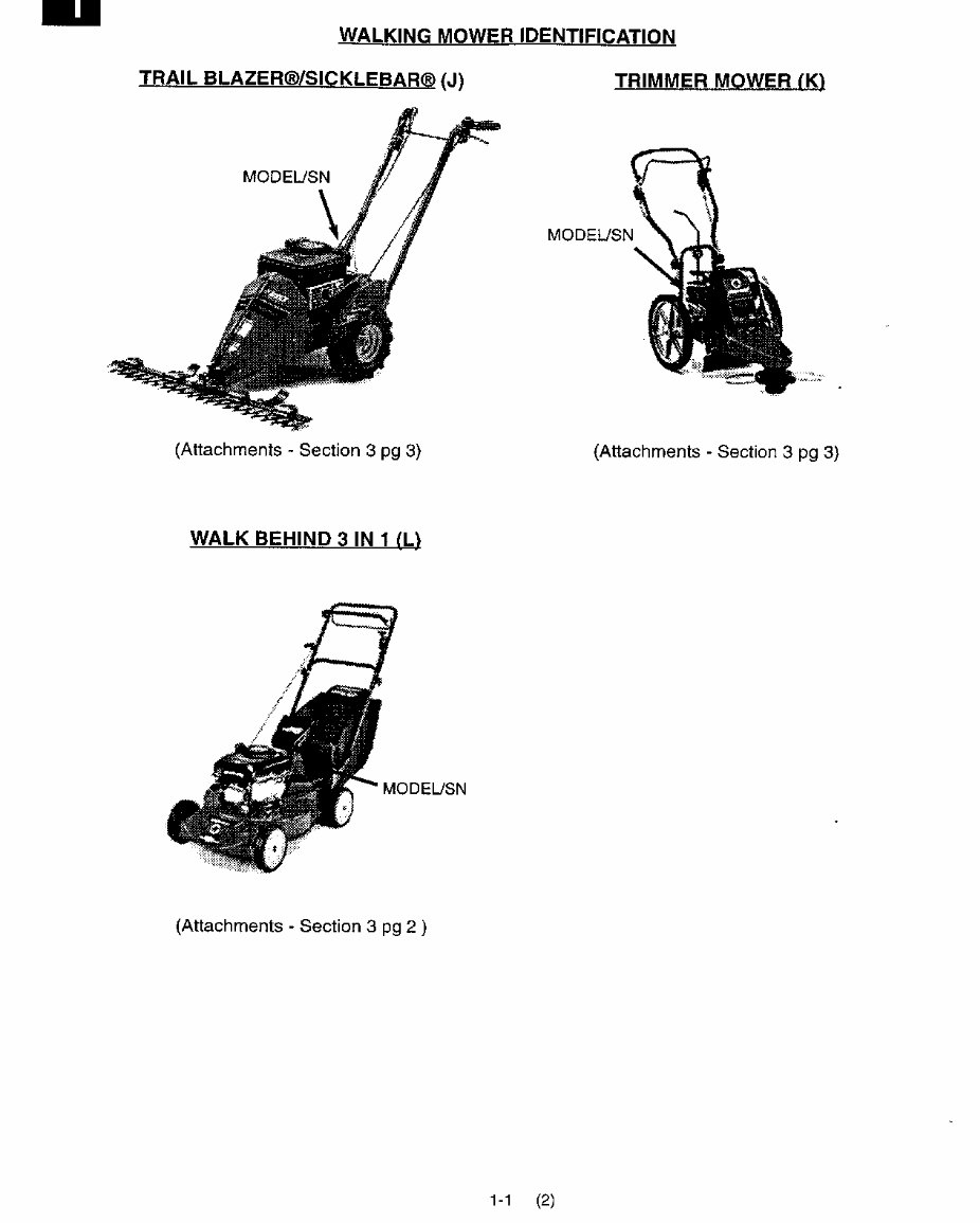 Troy-Bilt Tractors / Mowers / Tillers & Misc. Master Service Manual preview img 5