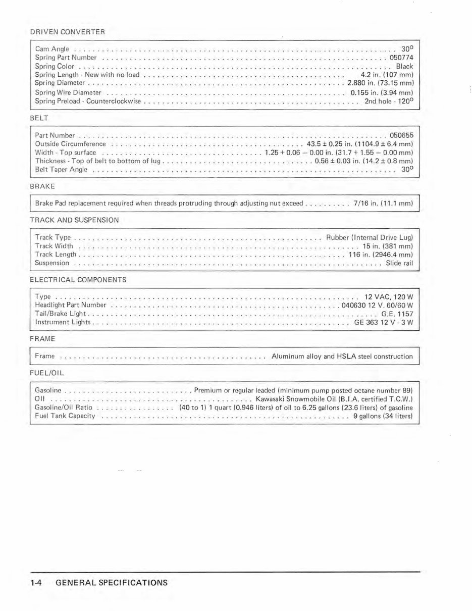 1979 KAWASAKI DRIFTER 340 Snowmobile Service & Shop Repair Manual Instant preview img 8
