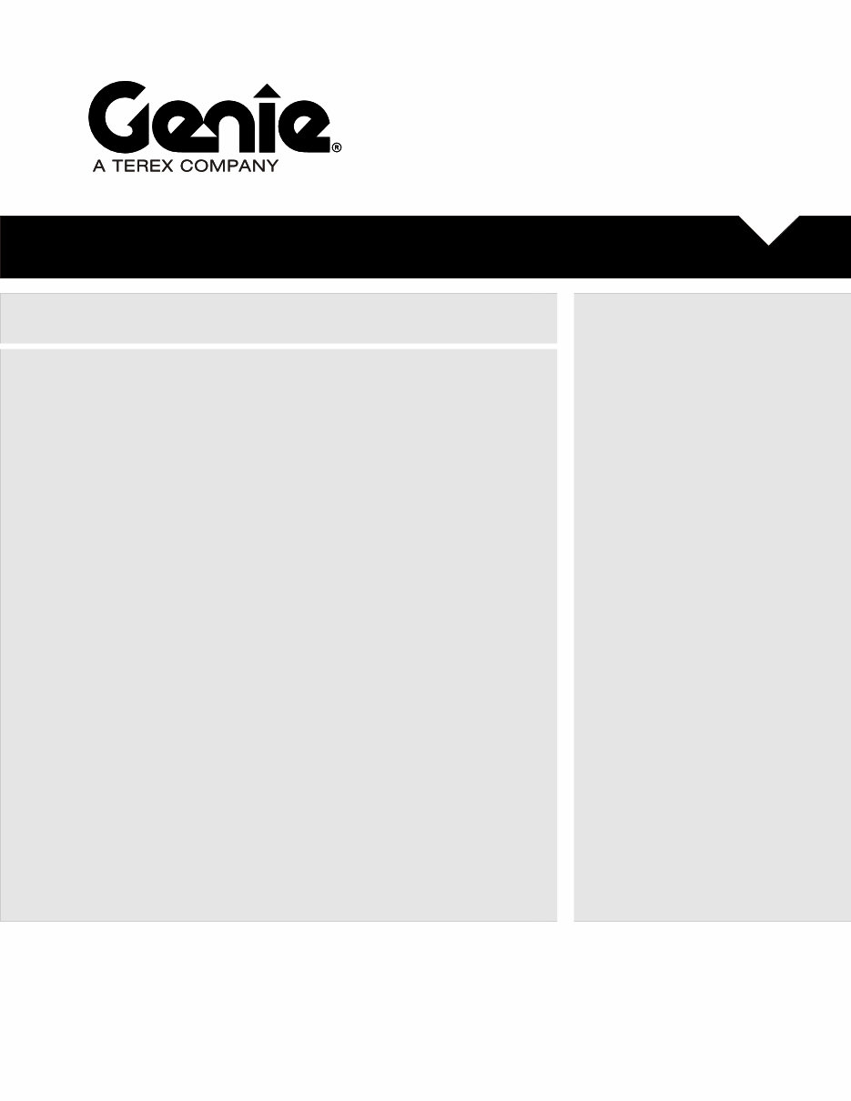 Genie GTH-636, GTH-644, GTH-842, GTH-844, GTH-1048, GTH-1056 Telehandlers OEM Service & Repair Manual preview img 1