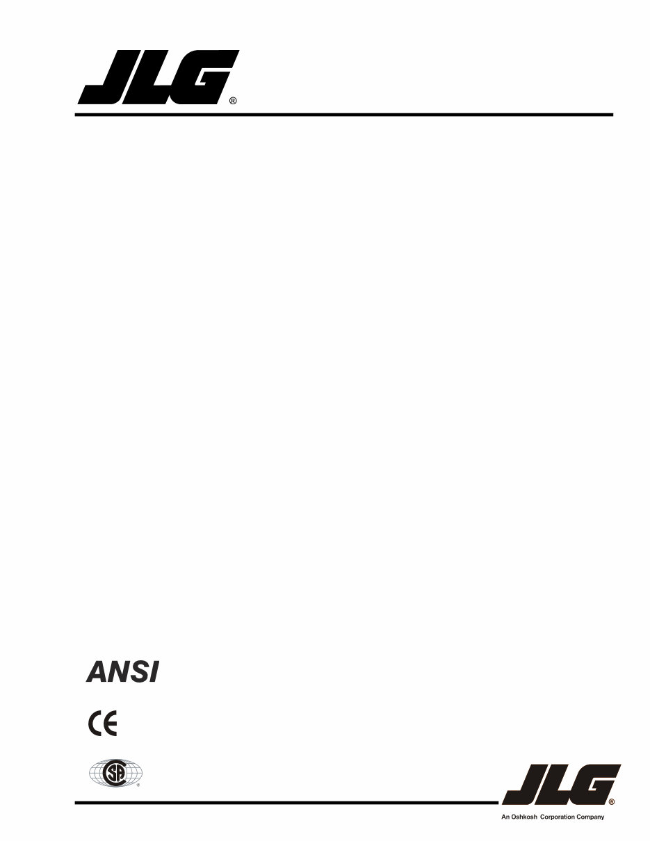 JLG Boom Lifts E300AJ E300AJP Global Illustrated Master Parts List Manual ! (S/N 0300138358 To PRESENT,3121254) preview img 1