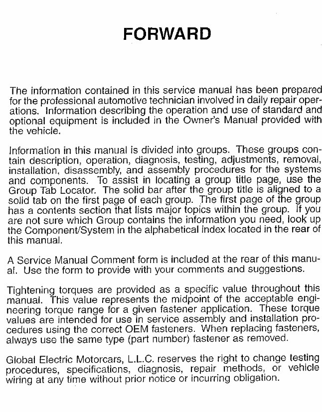 2005 GEM e2 Factory Service & Work Shop Manual preview img 2