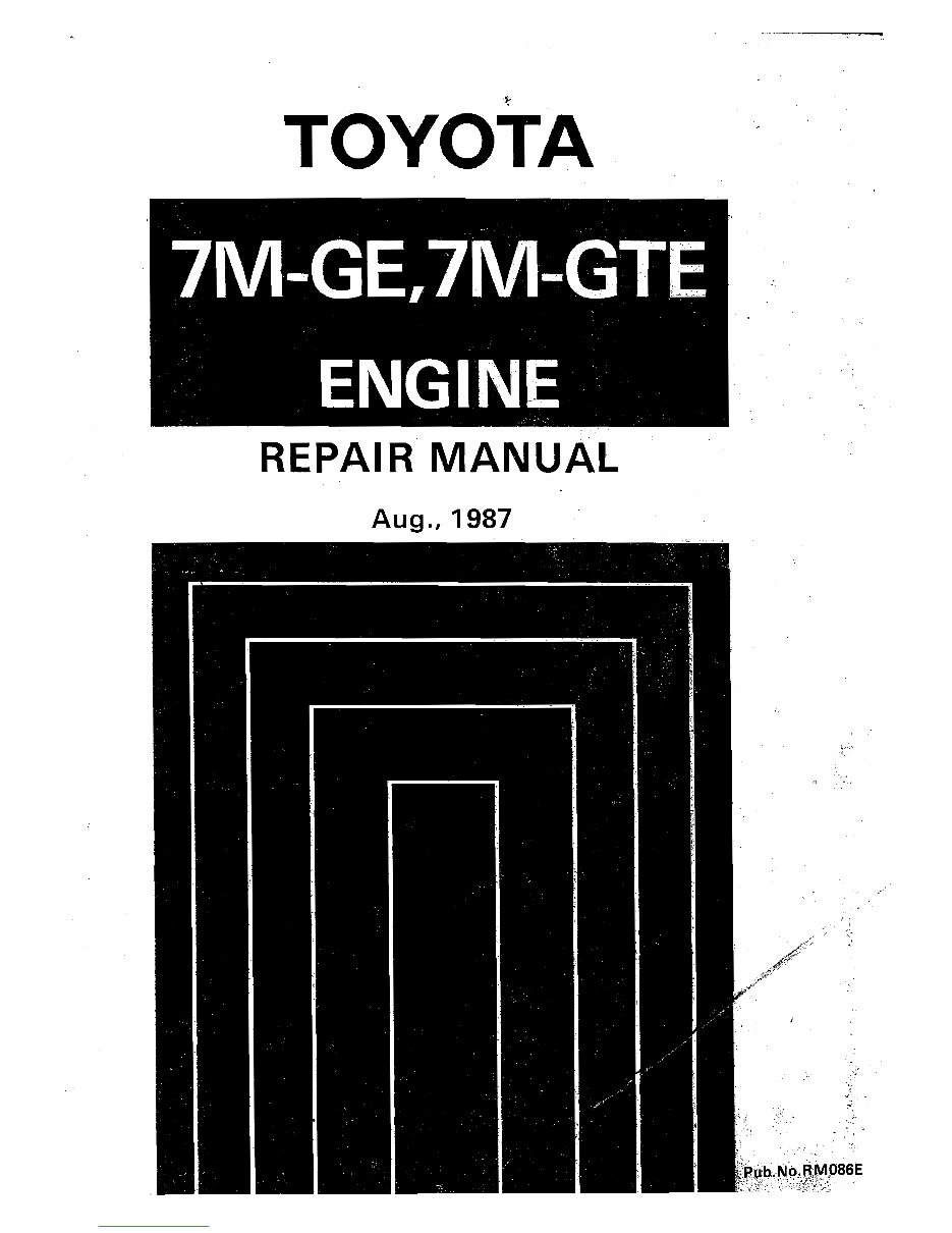 Toyota 7M-GE & 7M-GTE Engine Repair Manual preview img 1