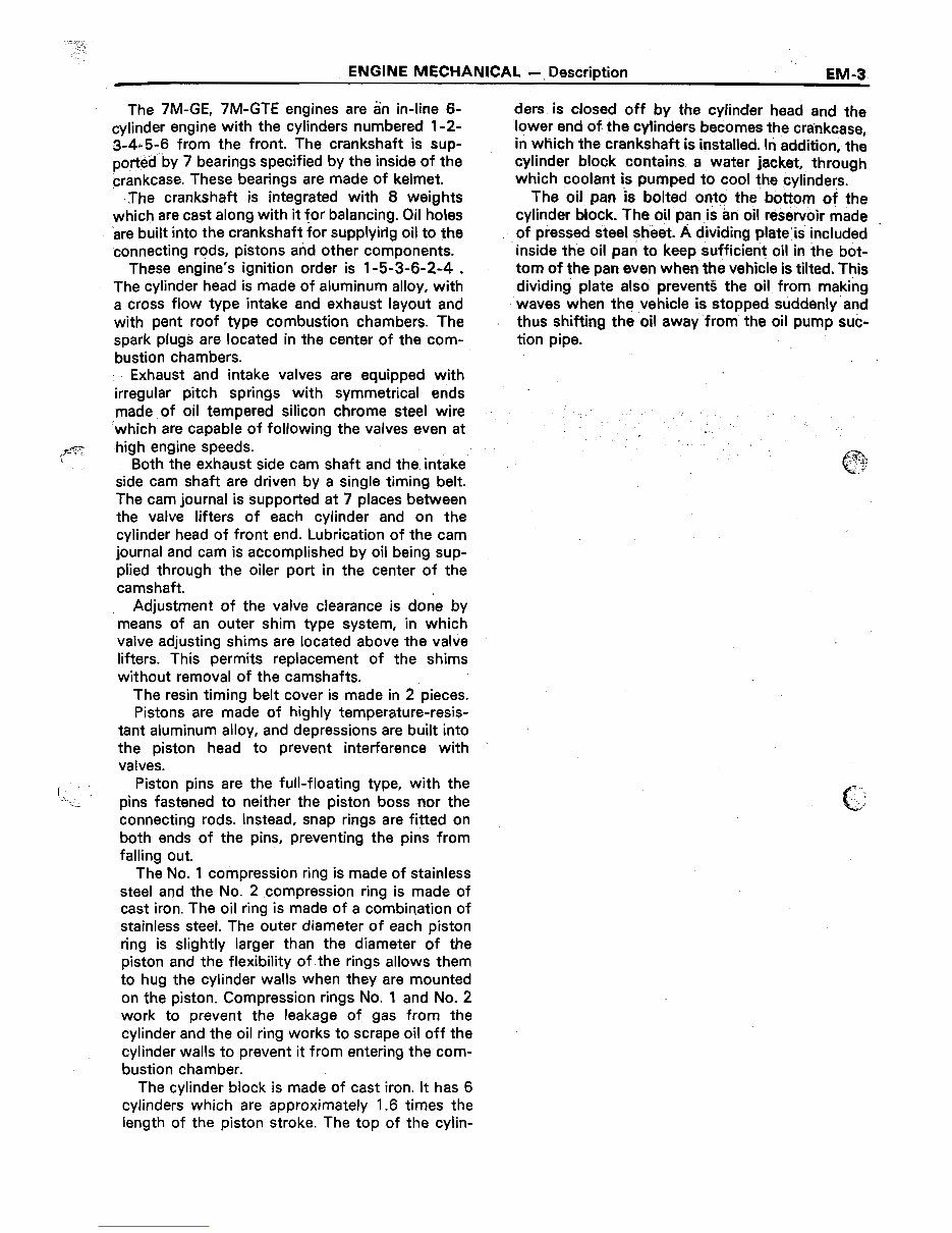 Toyota 7M-GE & 7M-GTE Engine Repair Manual preview img 10