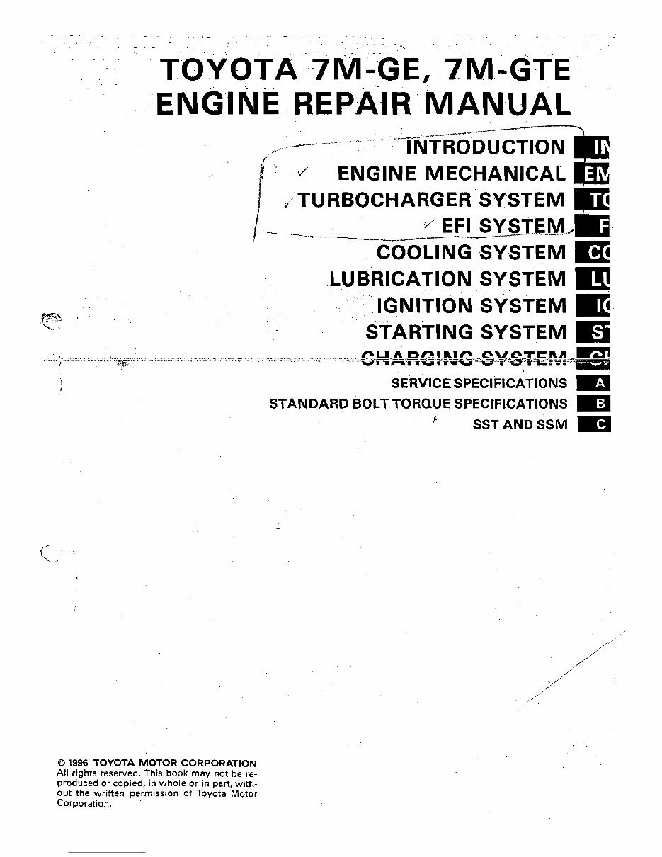 Toyota 7M-GE & 7M-GTE Engine Repair Manual preview img 2