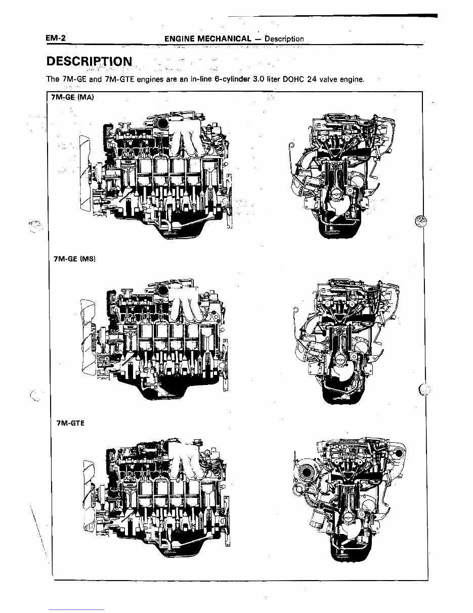 Toyota 7M-GE & 7M-GTE Engine Repair Manual preview img 9