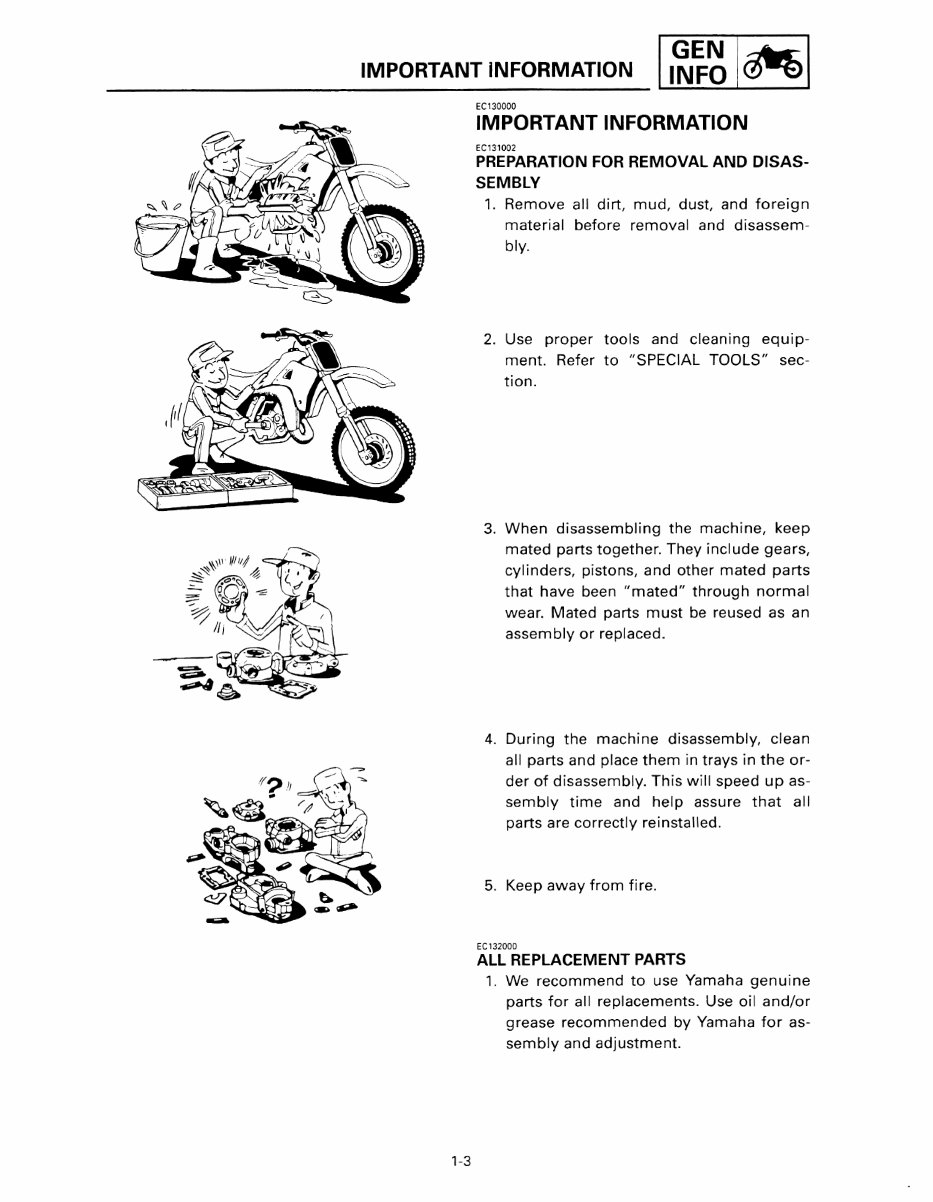Yamaha YZ250 YZ 250 1997-2002 Workshop Manual preview img 8