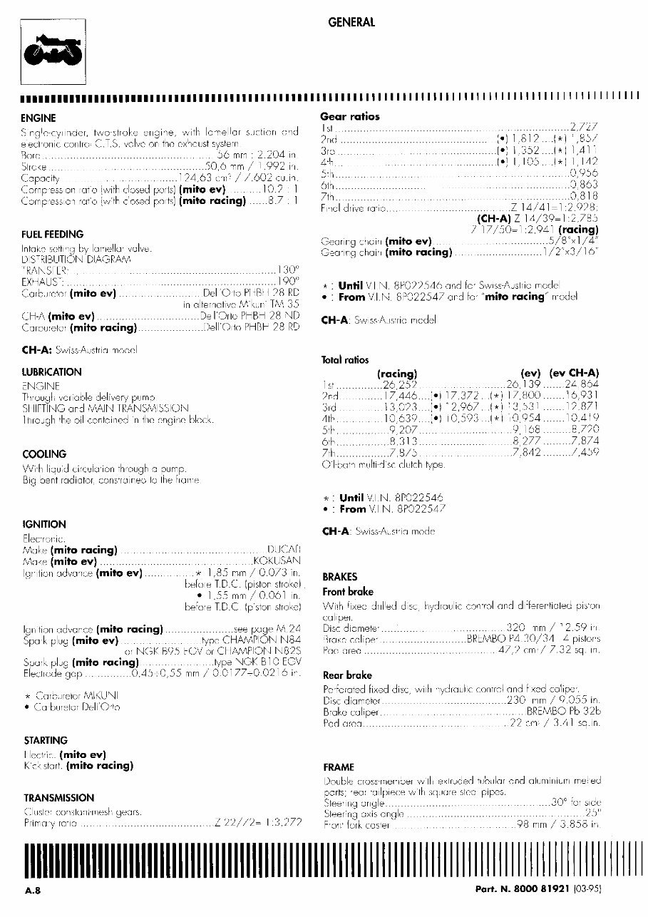 Cagiva Mito 125 Evolution EV Service Repair Workshop Manual preview img 10