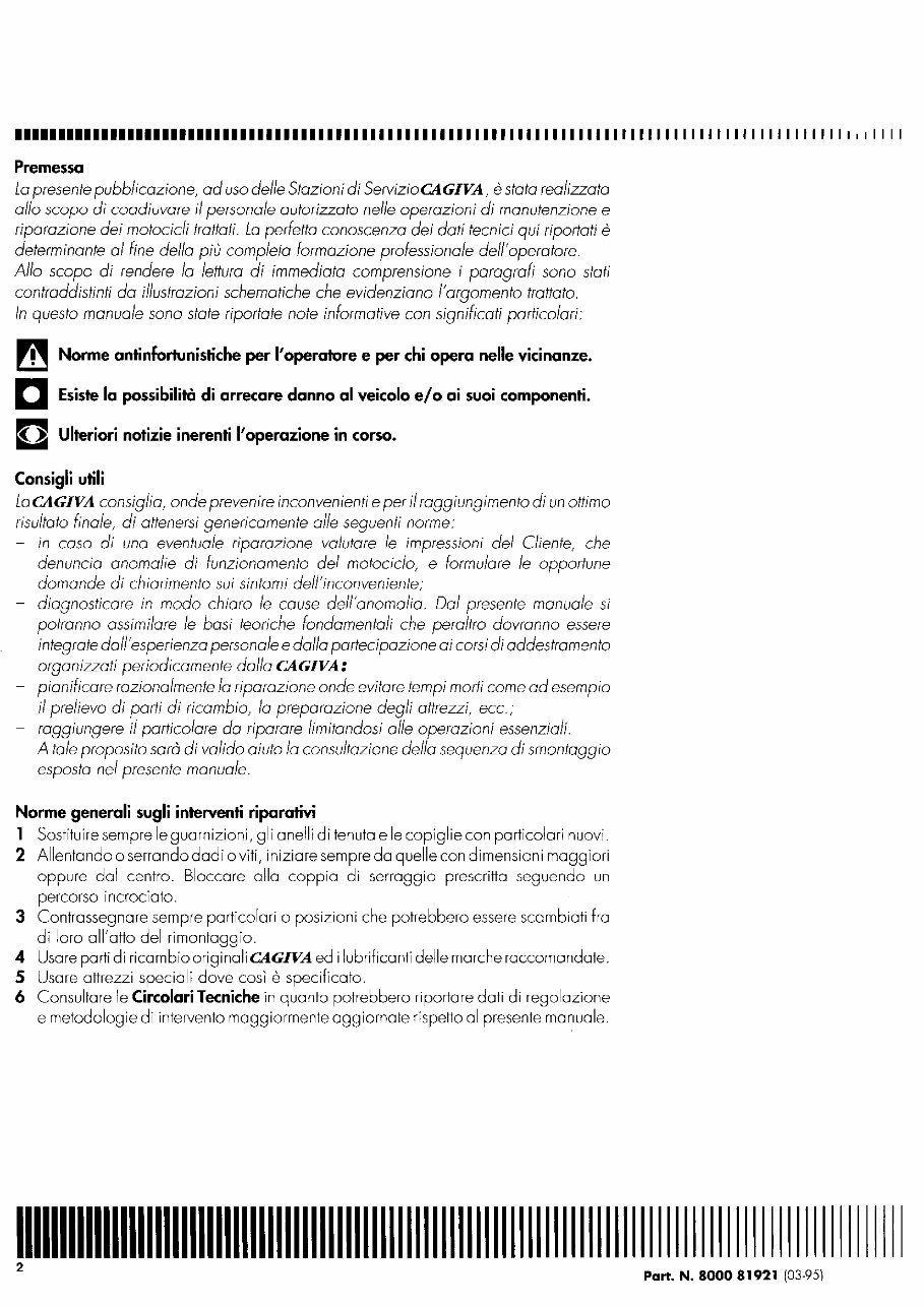 Cagiva Mito 125 Evolution EV Service Repair Workshop Manual preview img 4