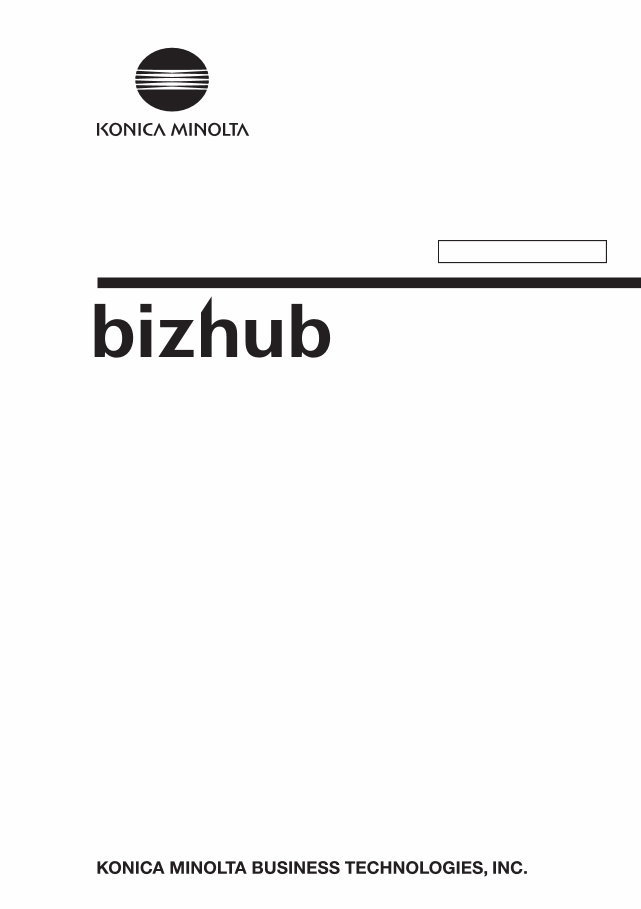 Konica Minolta Bizhub 600, Bizhub 750, Field Service Manual | eManualOnline