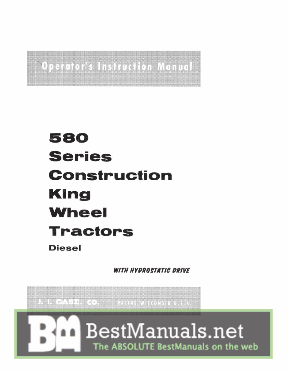 1966-1971 Case 580 Construction King 580CK Tractor Owners Manual preview img 3